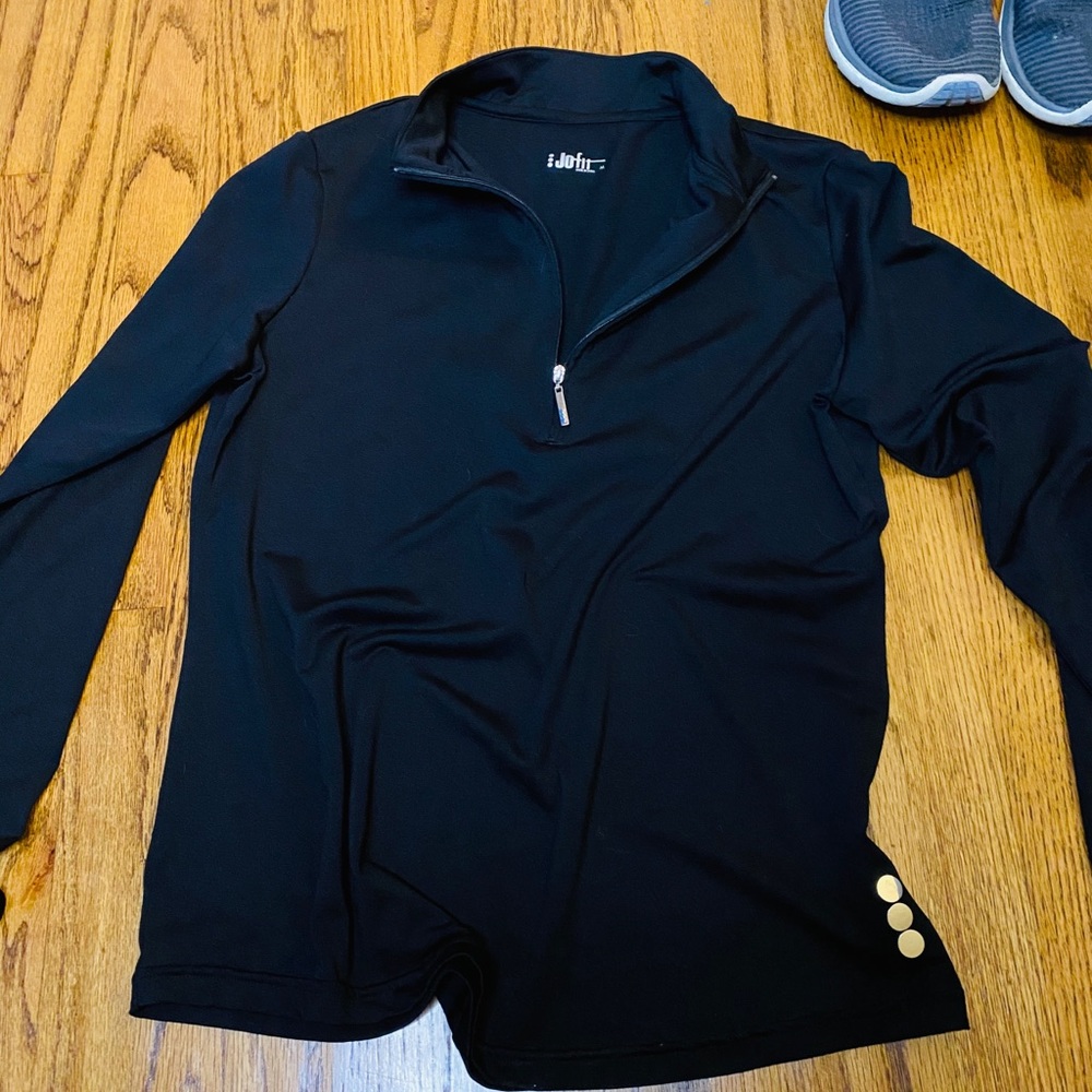 Jofit Black 1/4 Zip Athletic Jacket - Medium